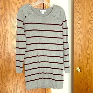 Motherhood Maternity Grey and Black Long Sweater